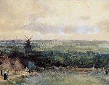 Weissenbruch Jan Landscape with mills Sun. Weissenbruch,  