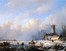 Spohler Jan Jacob Winterlandscape Sun 2. Spohler, �� ���� Coenraad