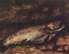 Courbet The Trout, 1873, oil on canvas, Musee dOrsay at Par. , 