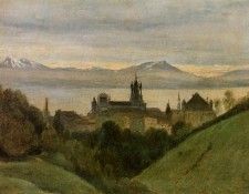 Corot Between Lake Geneva and the Alps. , --