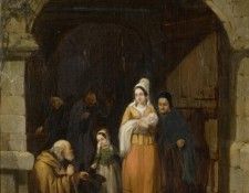 Leaving a Church Brittany 1840. , 