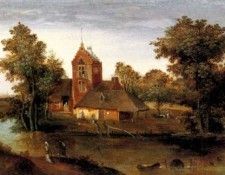 Grimmer Abel A Moated Tower With Farmhouses. Grimmer, �����