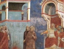 Giotto   Legend of St Francis   [11]   St Francis before the Sultan Trial by Fire.   