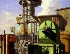 Larko Valeri EXIT ONLY oil on paper 17.75 by 14.25in. Larko, 