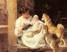 Helsted Alex Feeding The Baby. Helsted, ������