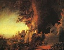 REMBRANDT CHRIST APPEARING TO MARY MAGDALEN 1638 BUCKINGHAM . ��������� ������� ��� ����
