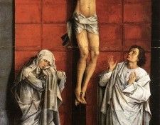 Weyden Christus on the Cross with Mary and St John c1460. ,   
