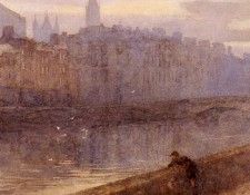 Barton Rose Maynard Evening On The River Liffey With St.Johns Church In Distance. ������ ���� �������