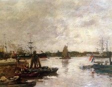 Boudin Eug�ne The Spanish quay in Rotterdam Sun. �����, ����