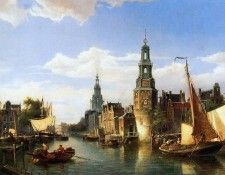 Dommerhuijzen C Montelbaanstoren in Amsterdam Sun . Dommelshuizen,  
