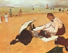 Degas At the Beach, 1876, oil on paper, National Gallery at . ����, �����-������-����