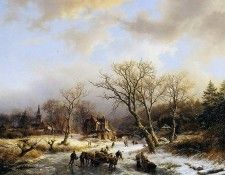 Koekkoek Barend Winterlandscape Sun. Koekkoek, Barend ��������