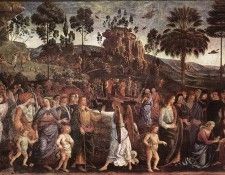 Perugino Pietro Moses-s Journey into Egypt c1482. , 