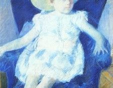 Elsie in a Blue Chair.  