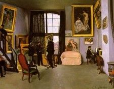 BAZILLE   THE ARTISTS STUDIO  RUE DE LA CONDAMINE 1870. , 