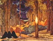 bakst le-martyre-de-saint-sebastien act-iv-set-design 1911. , 