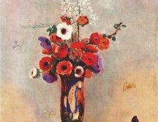 redon vase of flowers with butterflies 1912 14.  