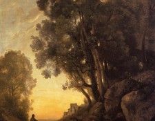 Corot The Italian Goatherd Evening. , --