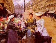 Schryver Louis Marie de Marchande De Fleurs, Avenue De L-Opera. Schryver, - 