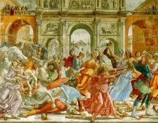 GHIRLANDAIO SLAUGHTER OF THE INNOCENTS CAPPELLA TORNABUONI. , 