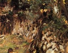 Sargent John Singer Girls Gathering Blossoms Valdemosa Majorca. ,  