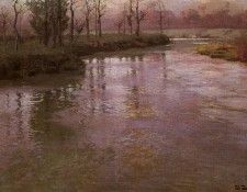 Thaulow Frits On The French River. Thaulow ����