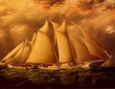 Butterworth James E Yacht Alice Rounding The Buoy. Buttersworth,  E