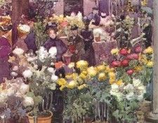 prendergast italian flower market 1898. �����������, �����