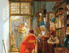 Strij van Abraham Interior of wool and sheetshop Sun. Strij,  