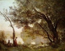 Corot Souvenir of Mortefontaine, 1864, Louvre. , --