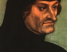 Cranach d.a. Portrait of Geiler von Kaiserberg, 1520-30, bee. ,  