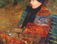 cassatt autumn (profile portrait of lydia cassatt) 1880.  