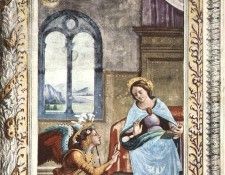 GHIRLANDAIO ANNUNCIATION CAPPELLA TORNABUONI SANTA MARIA N. , 