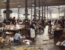 The Fish Hall at the Central Market, 1881. ,  