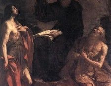 Guercino St Augustine St John the Baptist and St Paul the Hermit. ,   