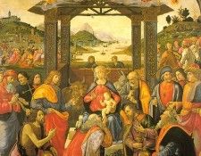GHIRLANDAIO ADORATION OF THE MAGI SPEDALE DEGLI INNOCENTI. , 