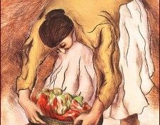 lrsGormanRC-WomanWithChiliPeppers. ,  