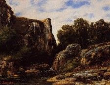 Courbet Gustave A Waterfall in the Jura. , 