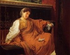 Alma Tadema Lesbia Weeping over a Sparrow. - 