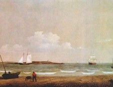 lane ten pound island from pavilion beach 1850s. ,  