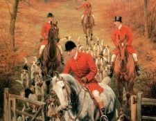 Stuart Edward Algernon Edwardian hunting scene Sun. , 