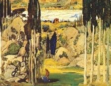 bakst daphnis et chloe set-design-act-ii 1912. , 
