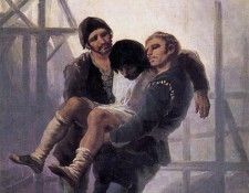 GOYA Francisco de The Injured Mason.   ,  