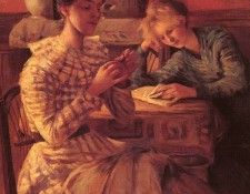 Osterlind Allan (Swedish) 1855 to 1938 Two Seated Females O C 53 by 45.1 cm. Osterlind, �����