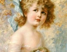 Girl Holding a Nest. , 