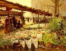 Hoermann Theodore von Marche Aux Fleurs A La Madeleine. Hoermann,  