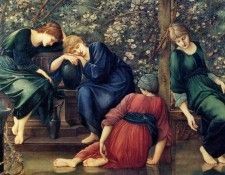 Edward Burne-Jones - Briar Rose, Garden Court (detail), De. -   