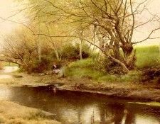 Sanchez Perrier Emilio A campfire By the River s Edge. ������, Perrier ������