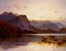 DeBreanski Alfred Fontuale Cattle At Dusk. Debreanski, ������� Fontuale