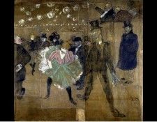 Toulouse-Lautrec La danse au Moulin Rouge, 1895, 298x316 cm,. �����-������, ���� ��